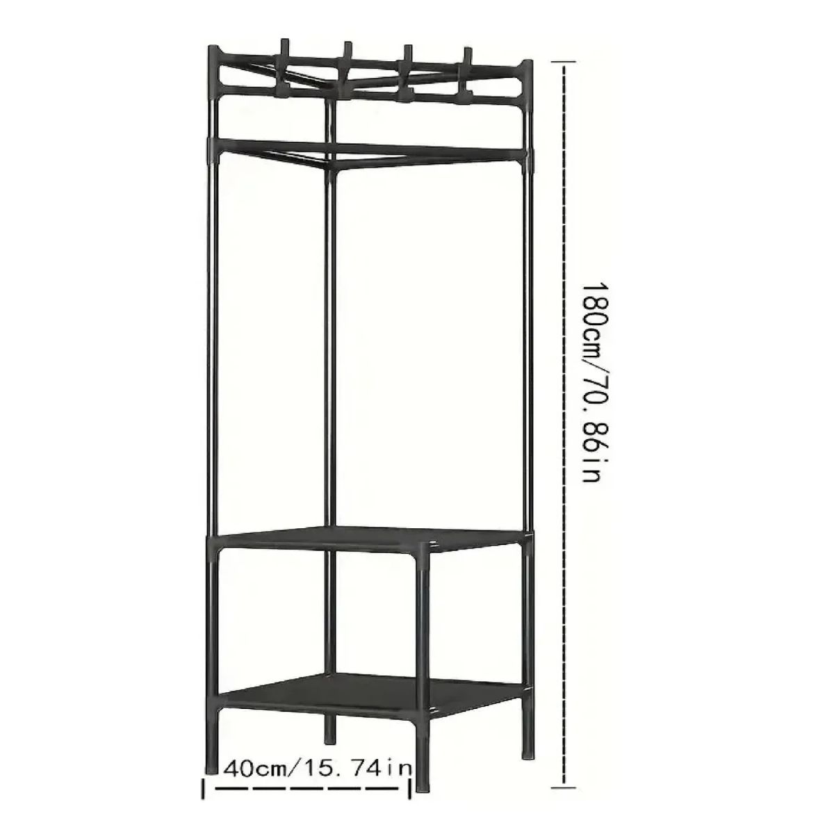 OEM - Clóset Portátil Perchero Estante Organizador