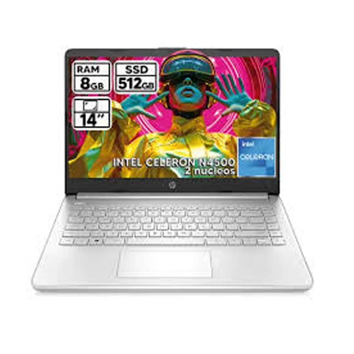 HP - Computador portatil 8GB RAM 512GB SSD WiFi   HP 14-DQ3502LA N4500   Portátil HP