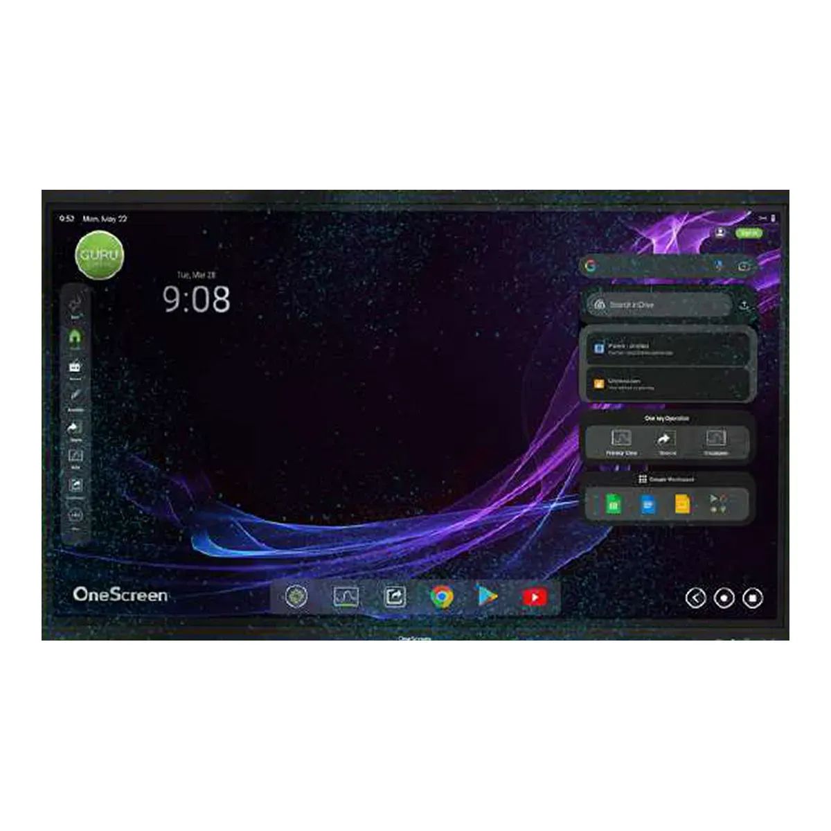ONESCREEN - Pantalla Interactiva OneScreen T7 75 Pulgadas 4K Tactil Android 15 Google EDLA
