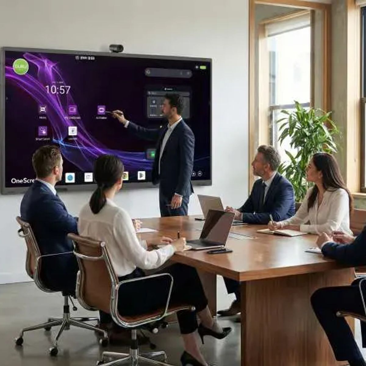 ONESCREEN - Pantalla Interactiva OneScreen T7 75 Pulgadas 4K Tactil Android 15 Google EDLA