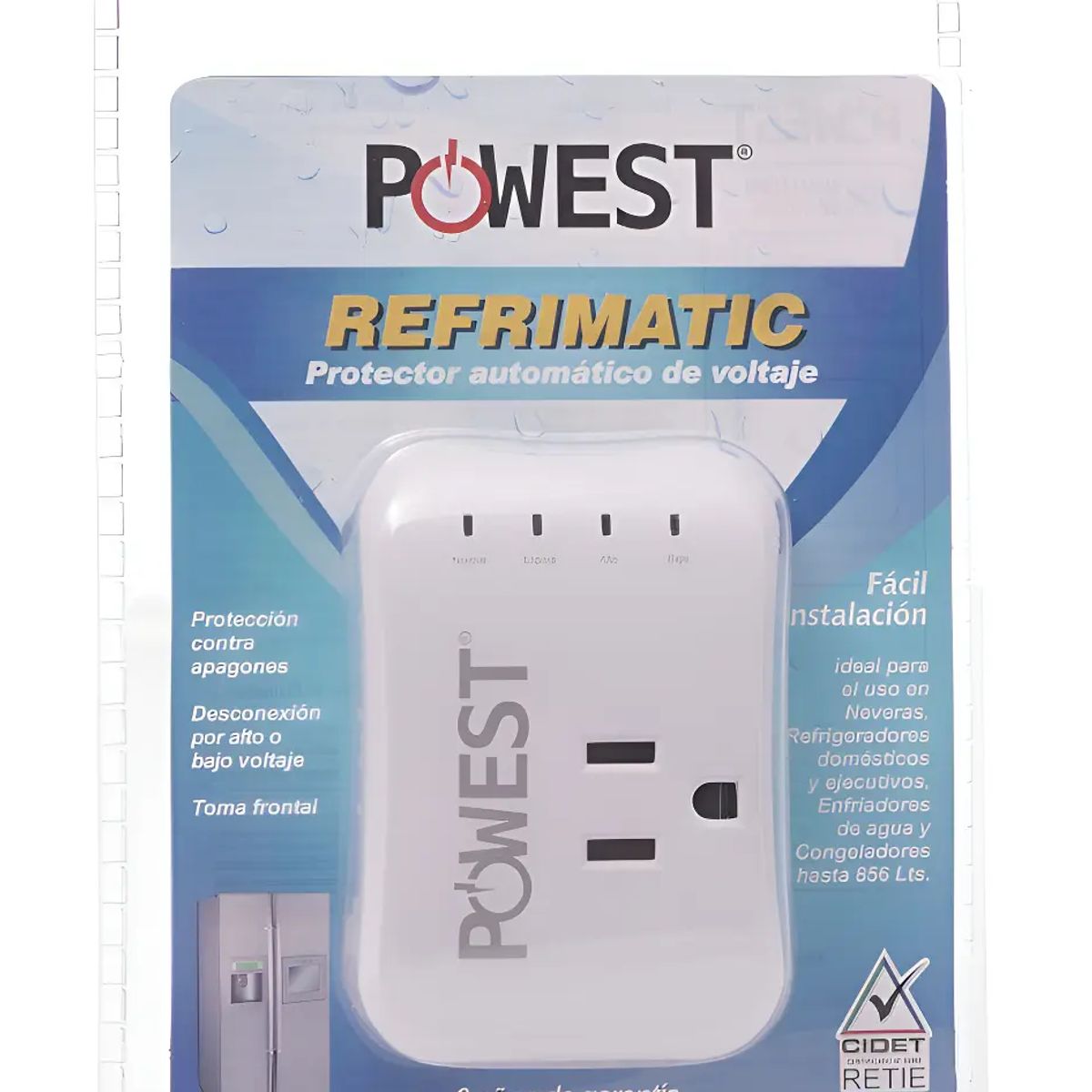 POWEST - Protector De Voltaje 120v 10a Refrimatic Para Nevera Congela