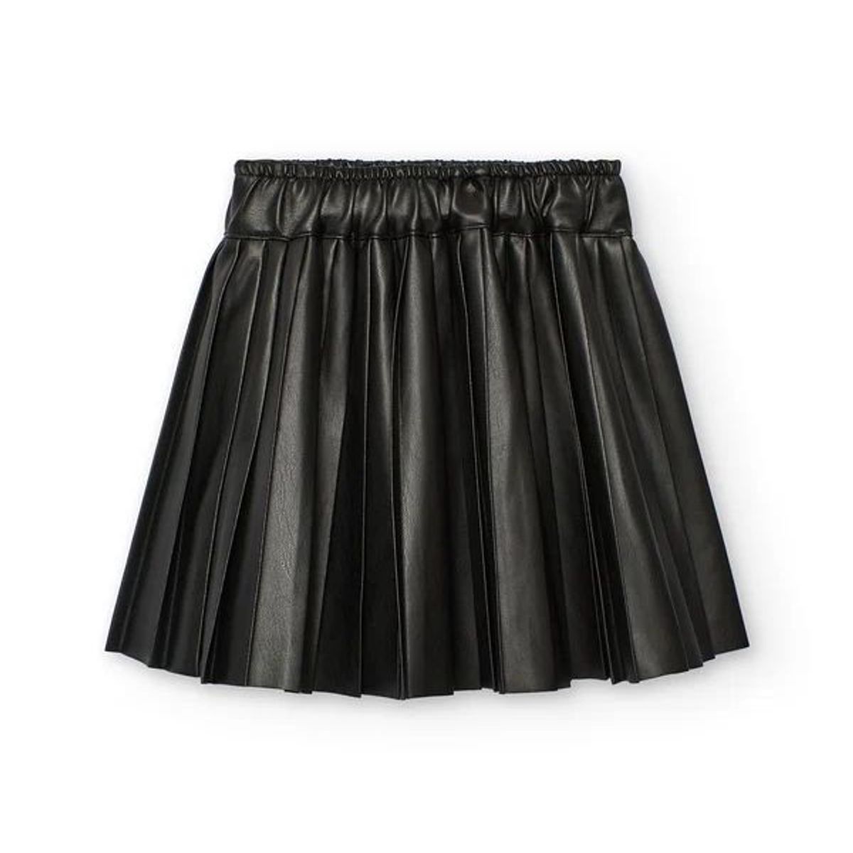 BOBOLI - Falda Polipiel Plisada Negro Boboli