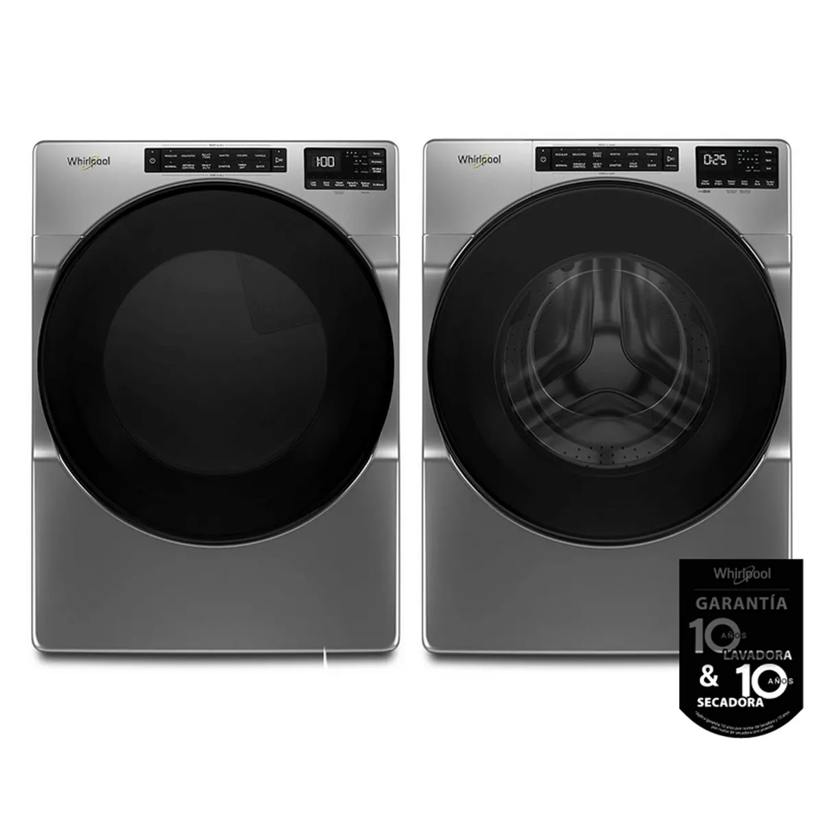 WHIRLPOOL - Combo Whirlpool Lavadora Carga Frontal Xpert Inverter 21 kg y Secadora Carga Frontal a Gas