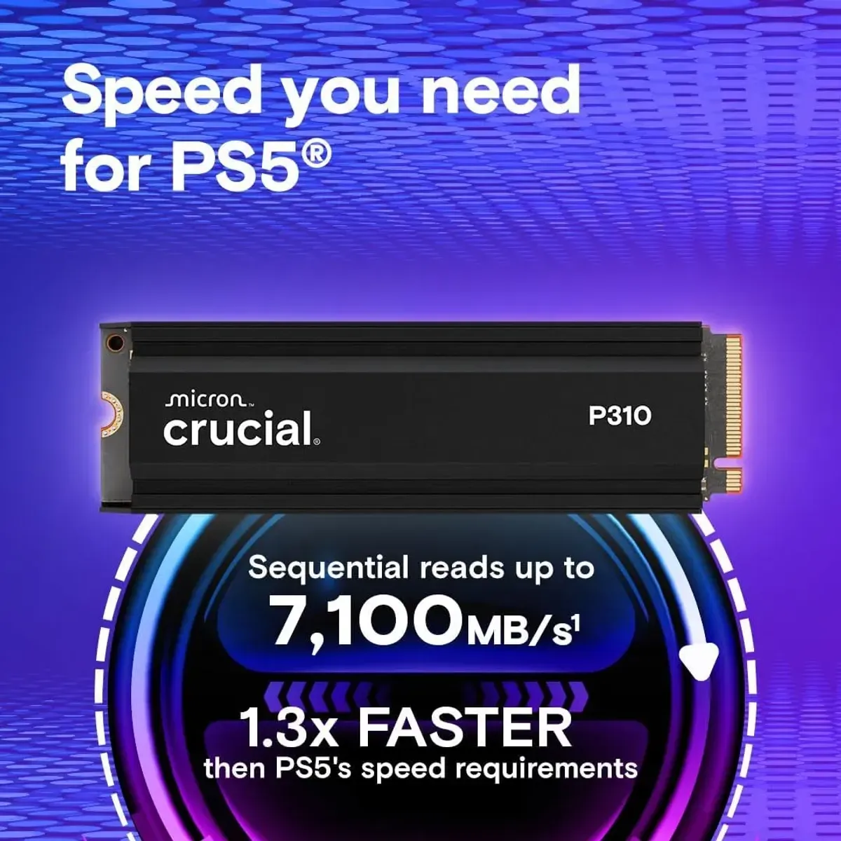 CRUCIAL - Disco duro interno crucial P310 1TB ssd