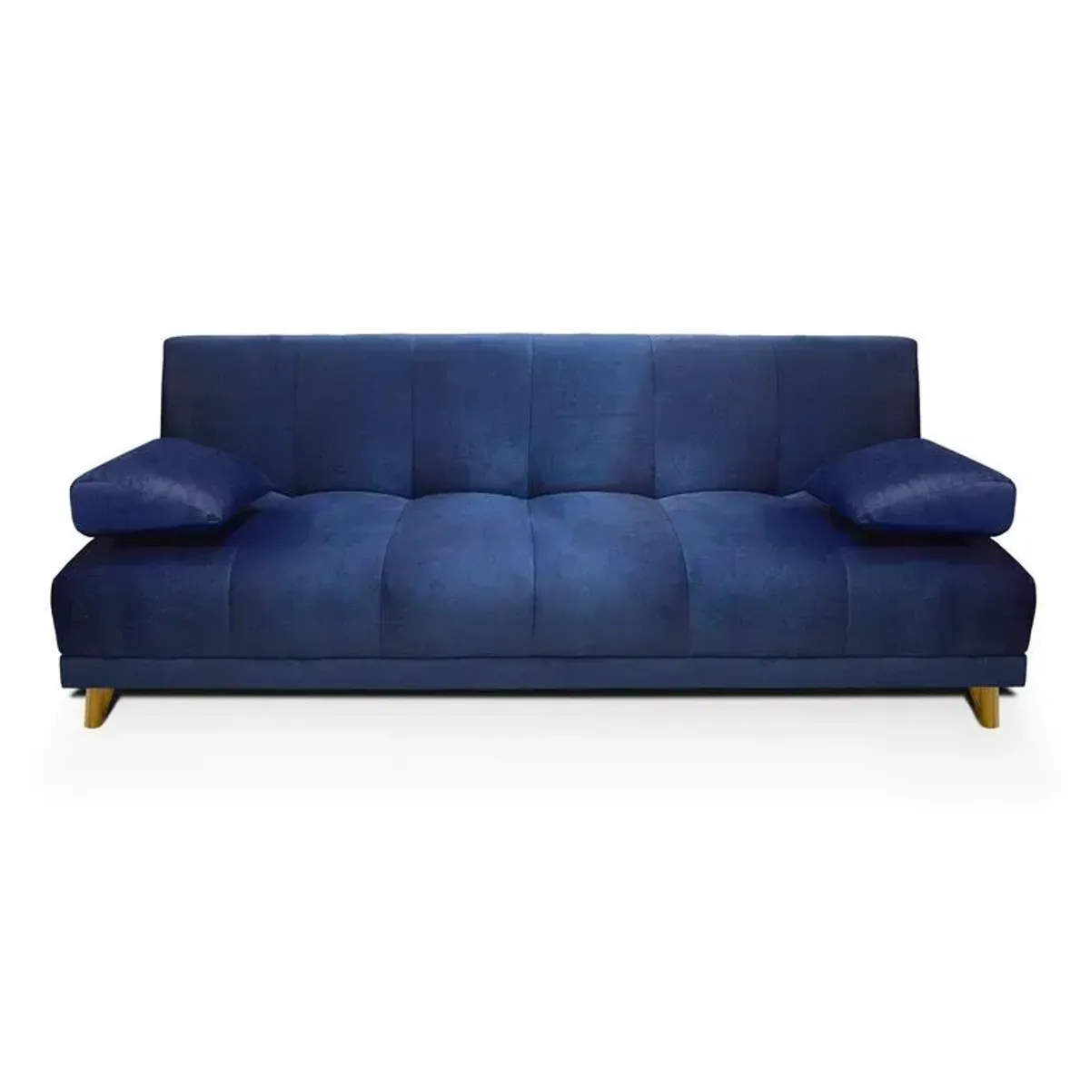 MUEBLES ONLINE - Sofa Cama 3 posiciones Sabath tela azul