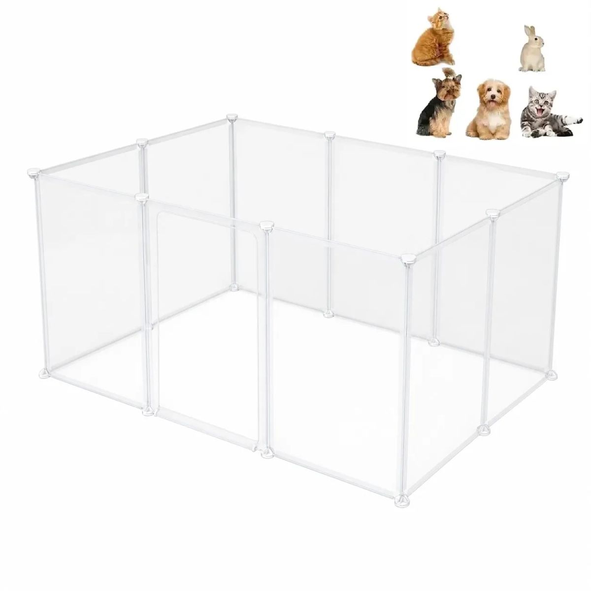 OEM - Corral Para Mascotas pequeñas Transparente De 10 Paneles