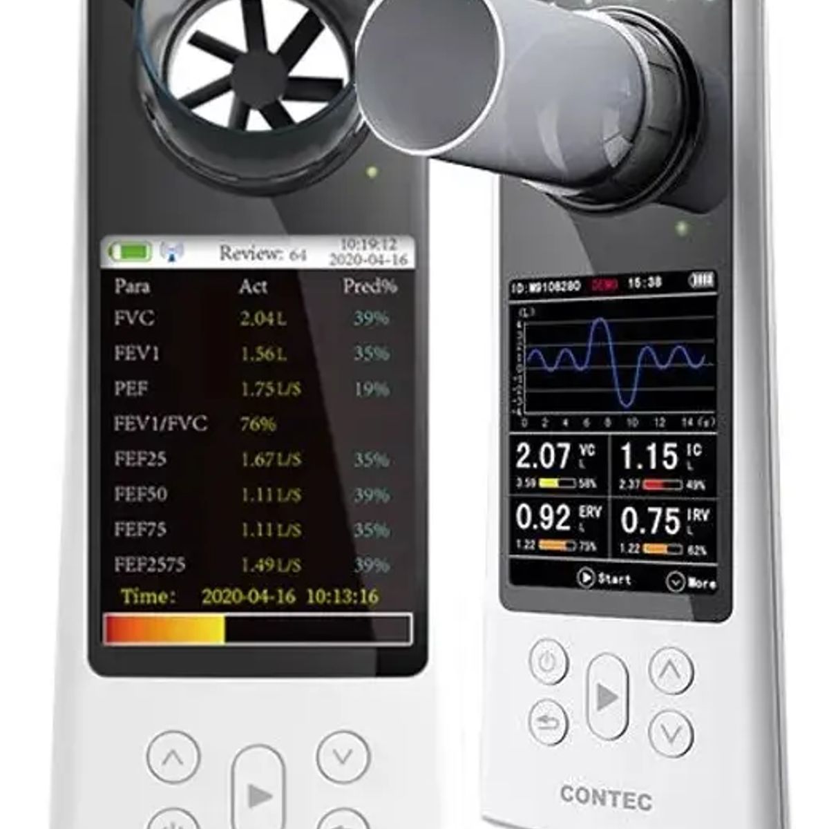 CONTEC - Contec Espirómetro Digital Bluetooth Sp80b Pulmonar