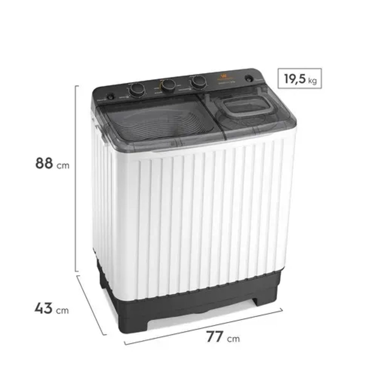 WHITE WESTINGHOUSE - Lavadora Semiautomática White Westinghouse Carga Superior 10kg doble tina Blanca WWTT10M6USUZW