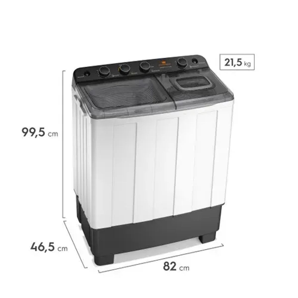 WHITE WESTINGHOUSE - Lavadora Semiautomática White Westinghouse Carga Superior 12kg doble tina Blanca  WWTT12M6USUZW