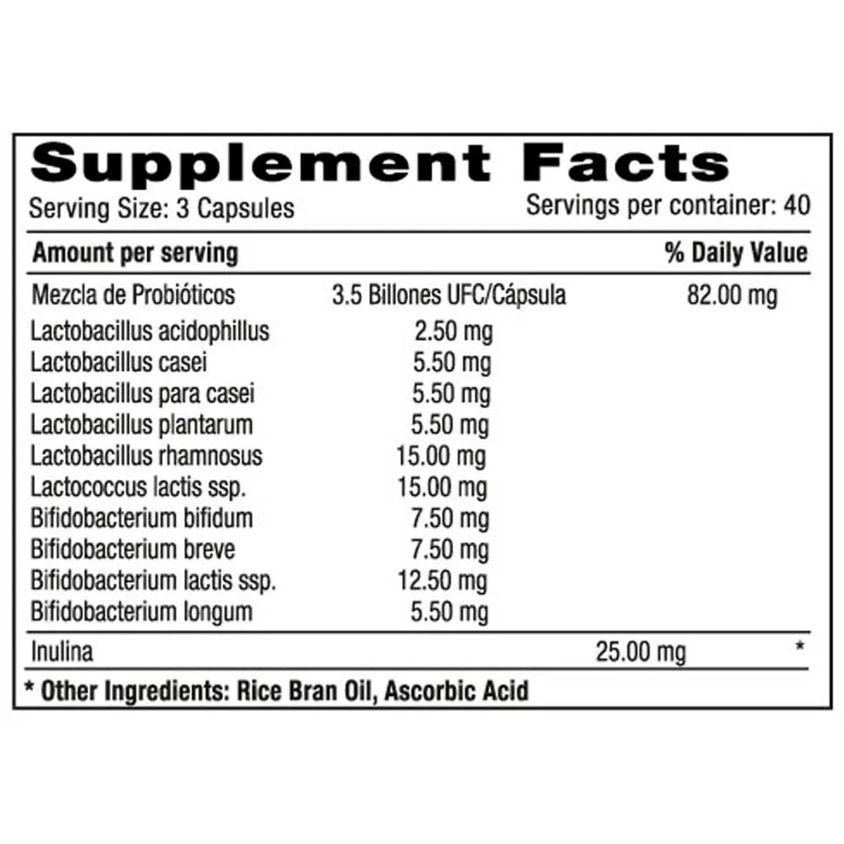 MILLENIUM NATURAL SYSTEMS - Probióticos Y Prebióticos Natural System 120 Cápsulas Sin Sabor