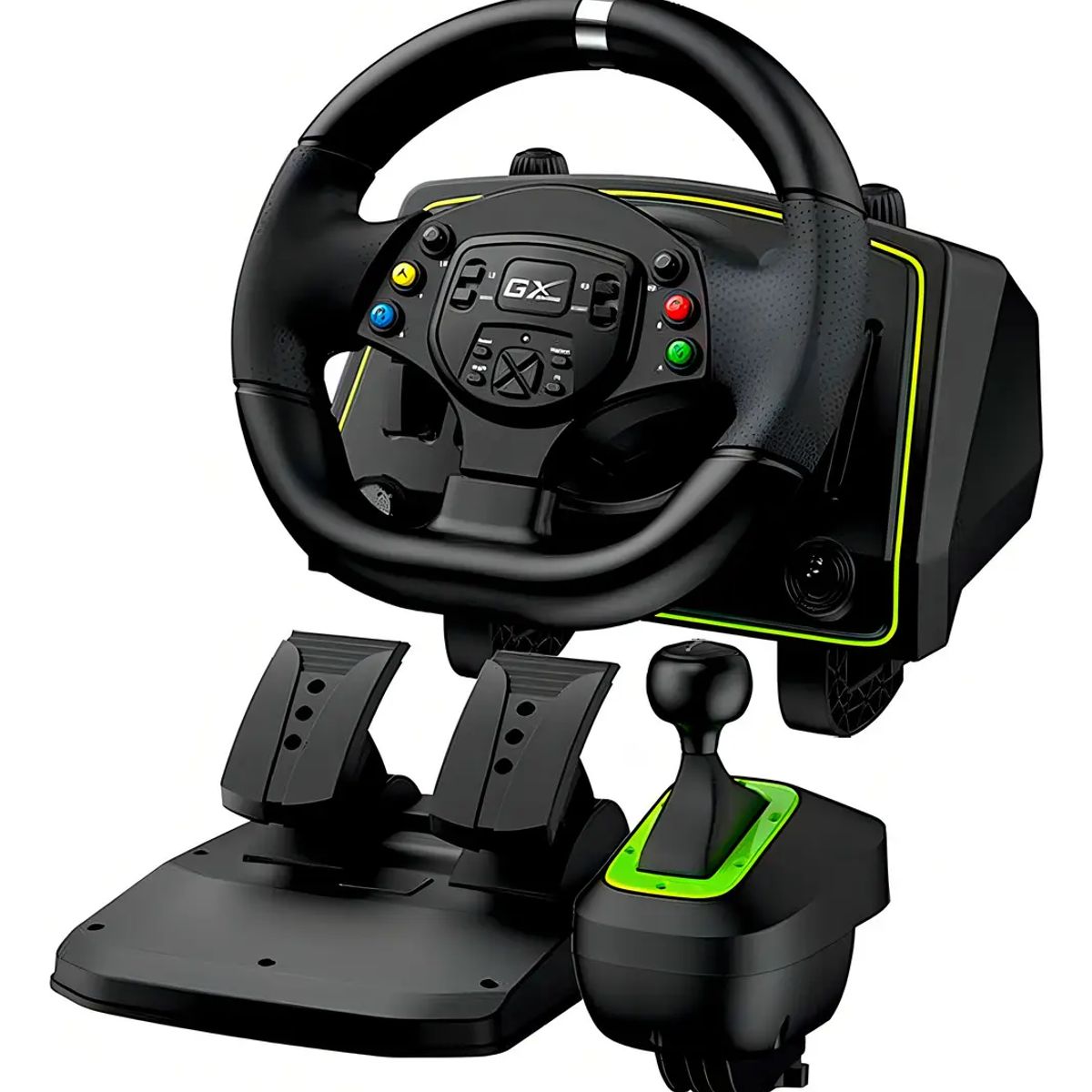 GENIUS - Timon C/pedal + Palanca Genius Gx Speed Master X2 Ps4 Pc Color Negro