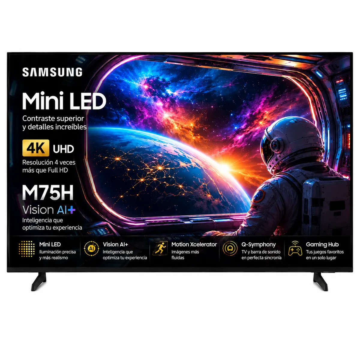 SAMSUNG - TELEVISOR SAMSUNG 50 Pulgadas  Smart 4K MINI LED M75H Vision IA