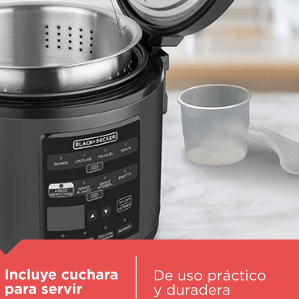 OSTER - Olla Multifuncional BLACK+DECKER MCH14  de 3 Litros Negro Nuevo Modelo