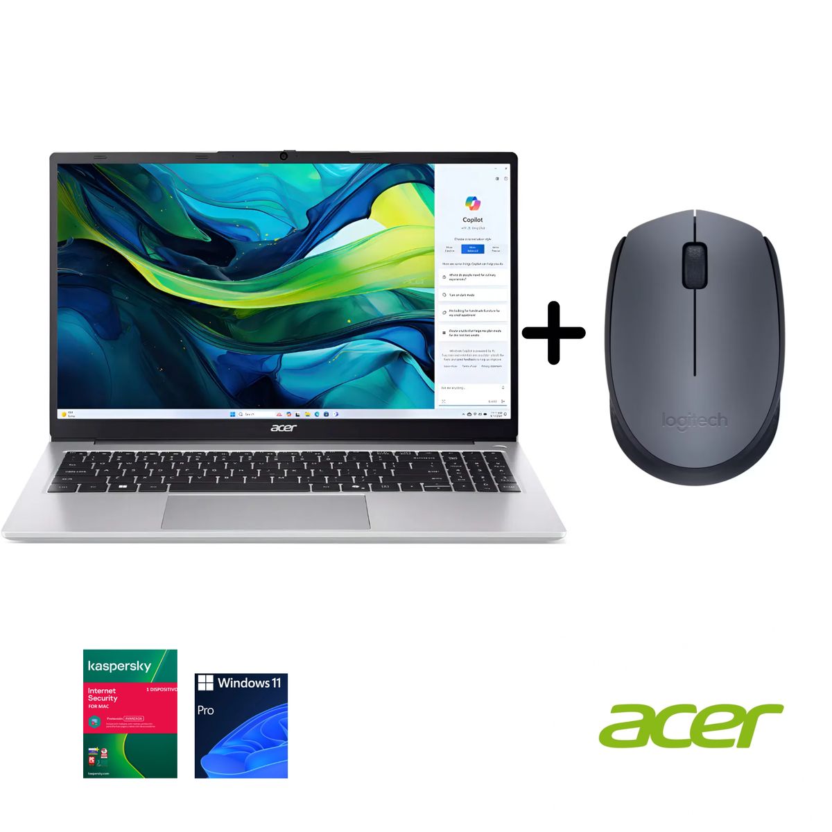 ACER - PORTATIL ACER ASPIRE LITE AL15-21P-R7PV – AMD RYZEN 5 | 16GB LPDDR5 | 512GB SSD | 15.6" FHD IPS