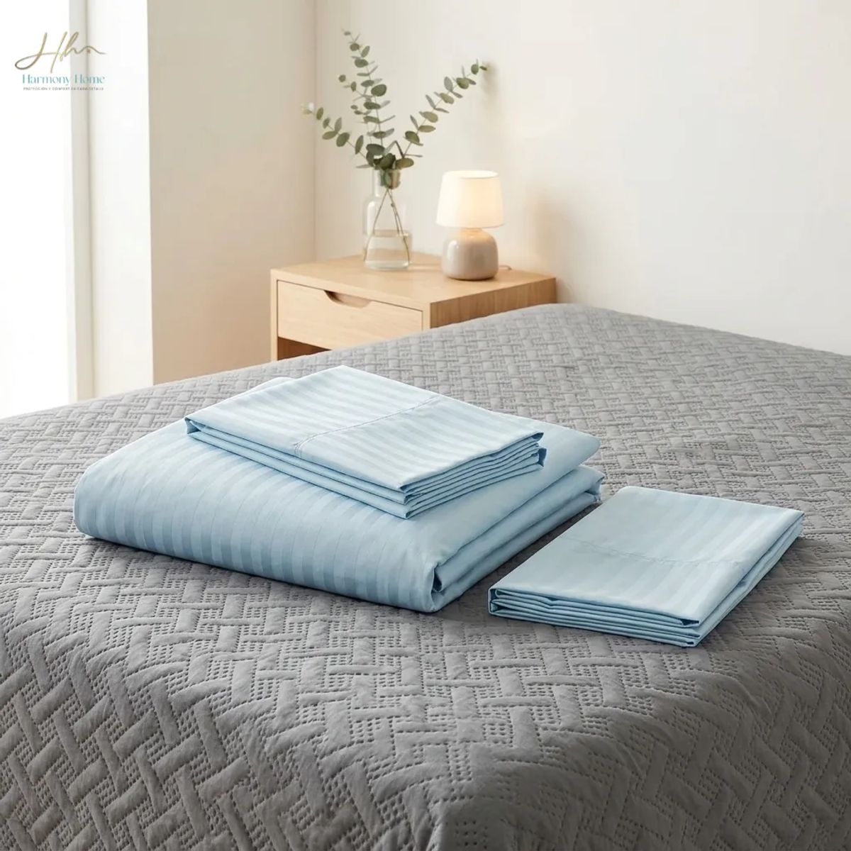 HARMONY HOME - Sabanas Premium 200 Hilos 120X190 Cama Semidoble