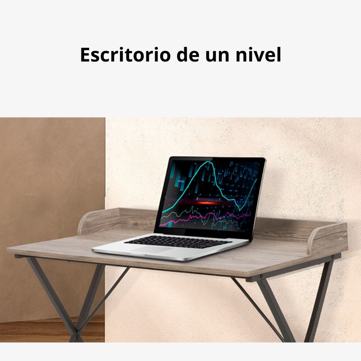 XTECH - Escritorio Moderno Xtech XTF-CD202 Un Nivel Diseño Compacto - Rustico