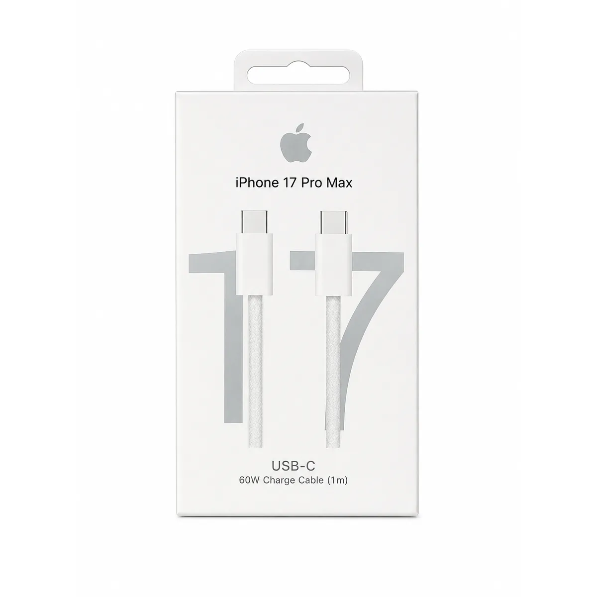 APPLE - Cable Cargador ORIGINAL IPhone iPad Mac 60w 1 Metro iPhone 17
