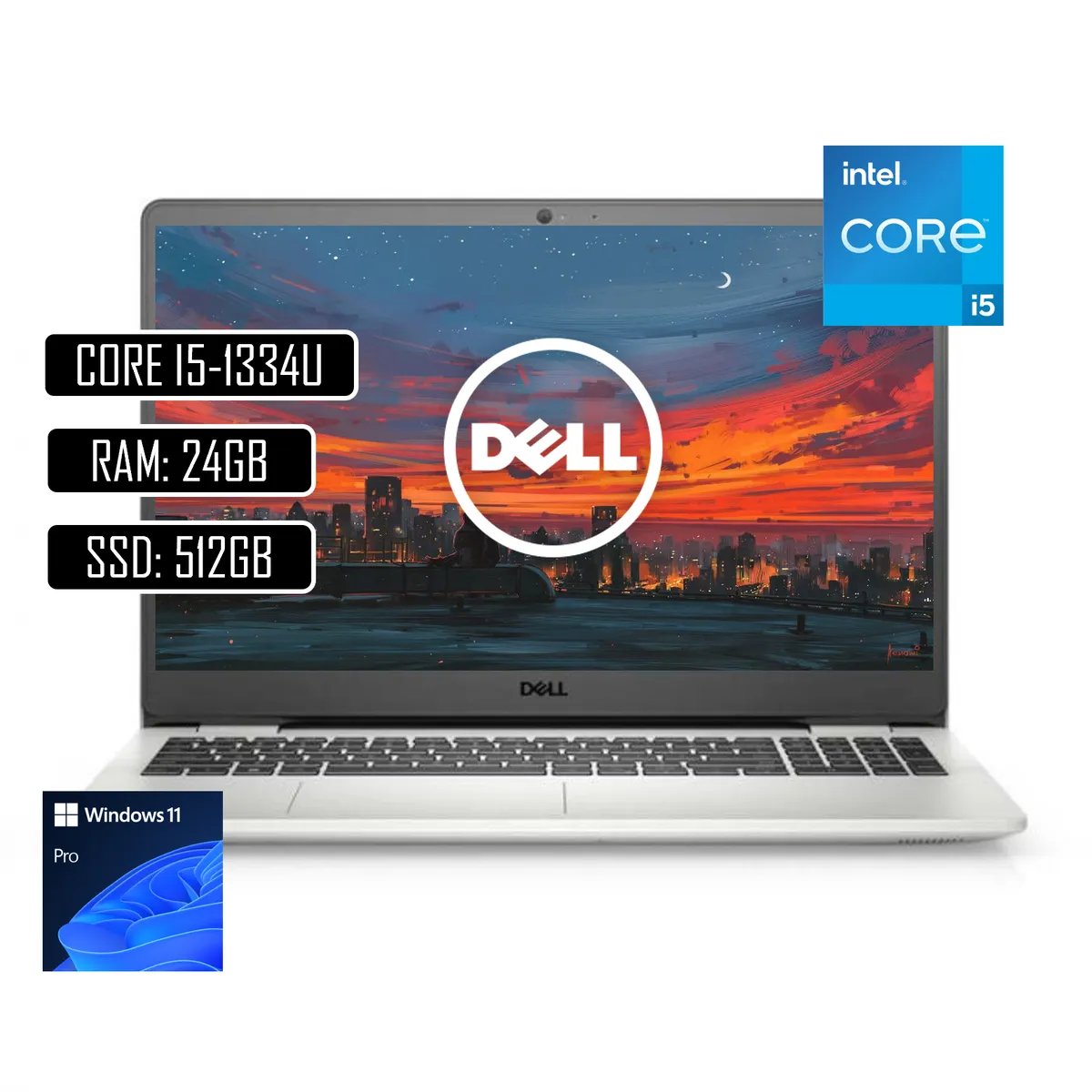 DELL - PORTATIL DELL PRO 15 INTEL CORE i5-1334U 15.6" FHD 24GB RAM 512GB SSD - WINDOWS 11 PRO - SILVER