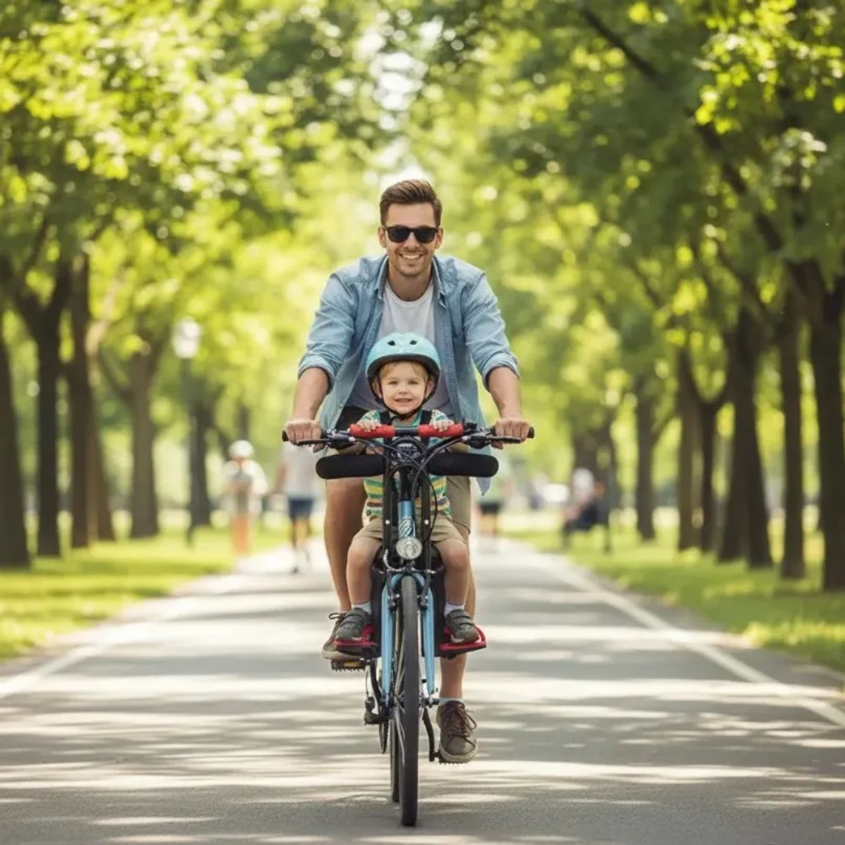 ZHOPI CO - Silla Para Bicicleta Infantil Delantera Con Baranda Y Reposapies