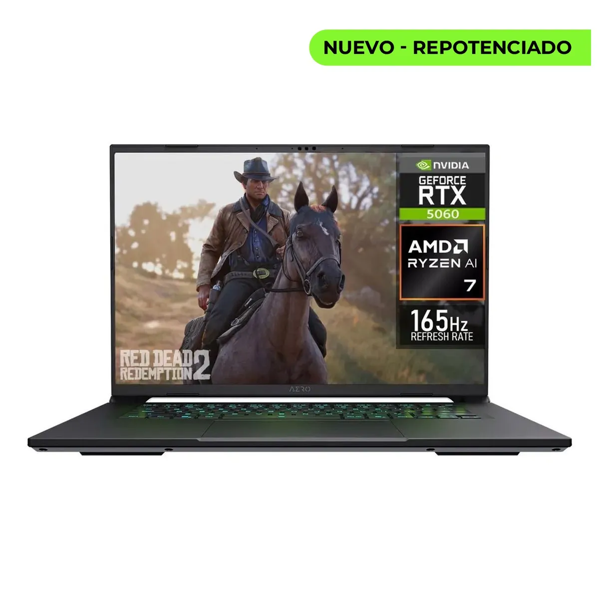 GIGABYTE - Laptop Gamer Gigabyte Aero X16 AMD Ryzen AI 7 RTX 5060 32GB RAM 1TB SSD WQXGA 165Hz