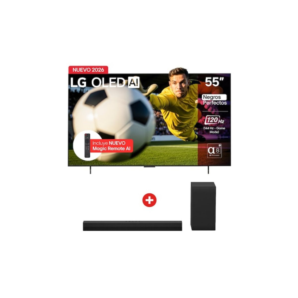 LG - Combo Televisor LG OLED 55 B6 AI + Barra S40T