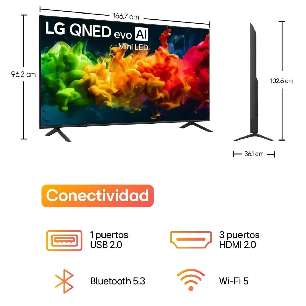 LG - Televisor LG 75 Pulgadas Qned Evo Ia Smart Tv