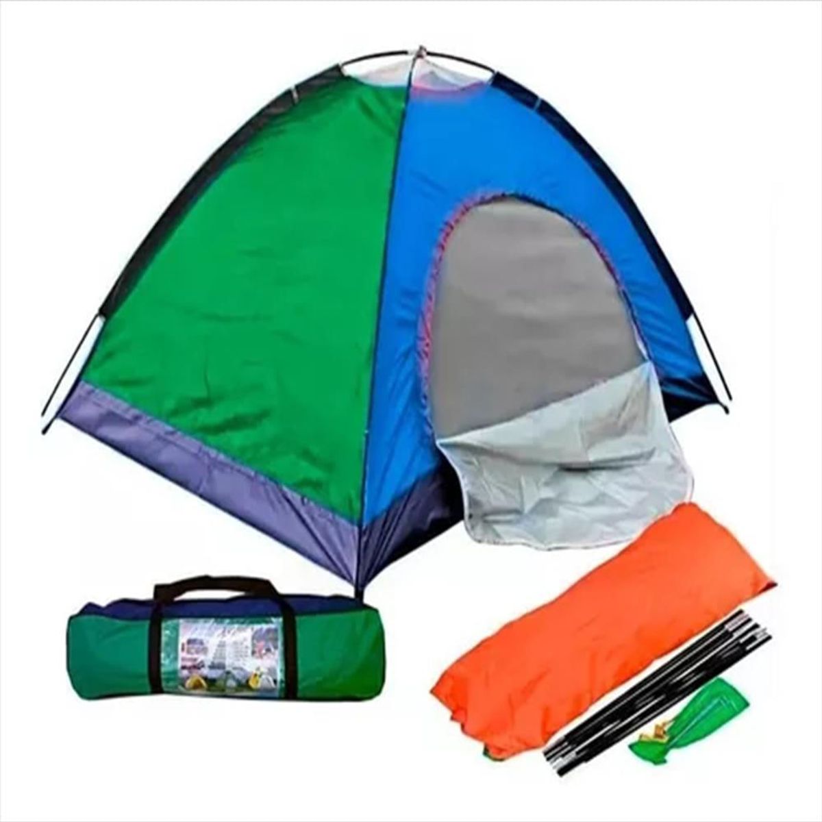 CLEAR - Carpa Camping Armable Semi Impermeable 4 Personas Calidad Premium
