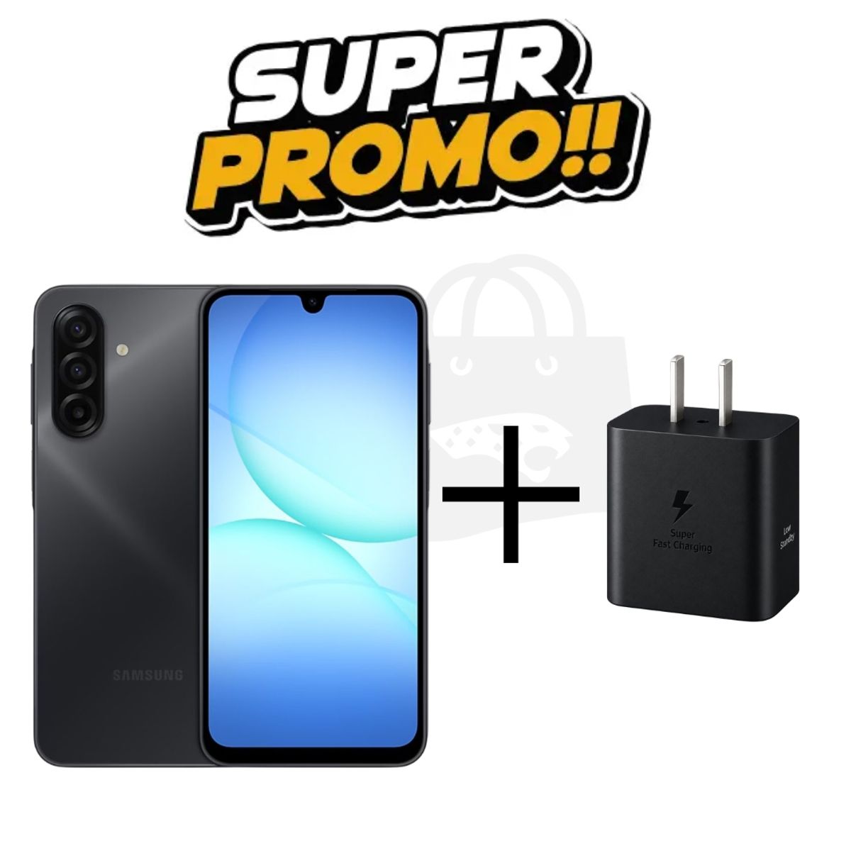 SAMSUNG - Celular Samsung Galaxy A17 LTE 4+128GB Negro + Adaptador Samsung 45W