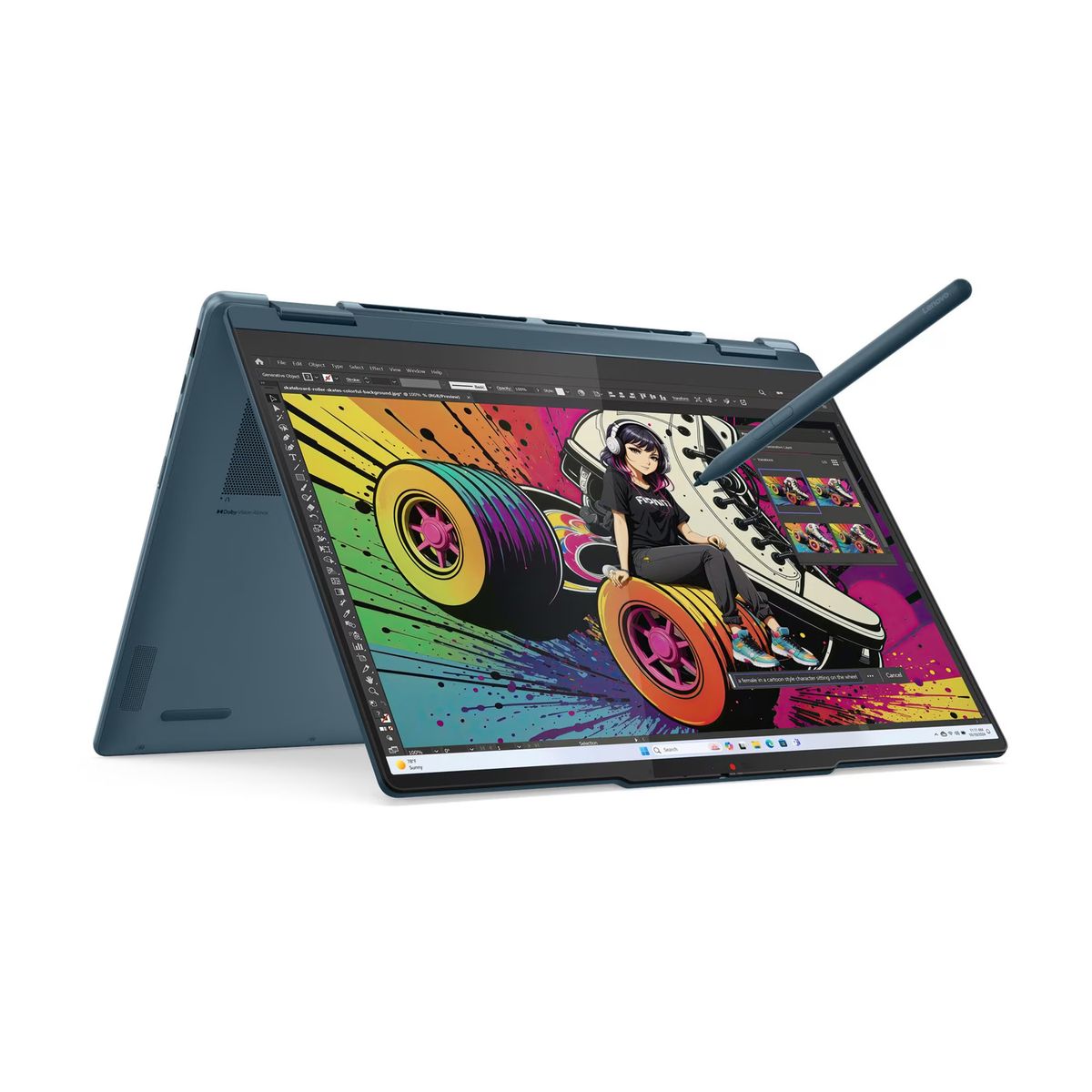 Lenovo - Portátil Lenovo Yoga 7 Ryzen AI 5 340 16GB 512GB OLED Touch