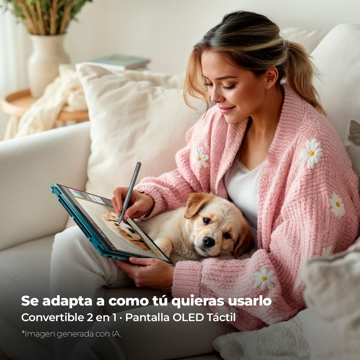 Lenovo - Portátil Lenovo Yoga 7 Ryzen AI 5 340 16GB 512GB OLED Touch