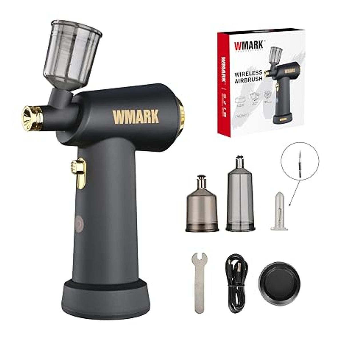 WMARK - Aerógrafo Profesional WMARK Inalámbrico 3 Niveles De Presión