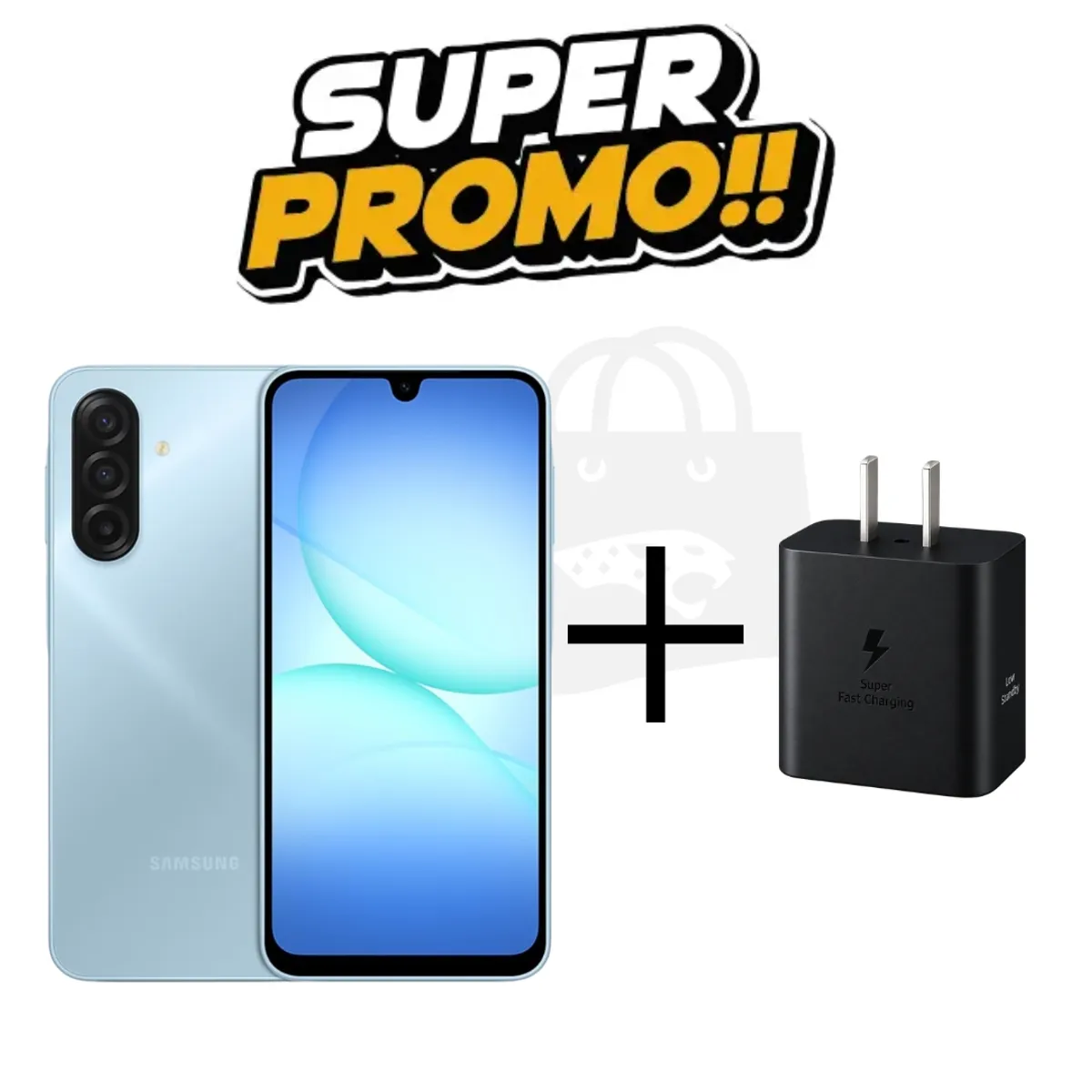 SAMSUNG - Celular Samsung Galaxy A17 LTE 8+256GB Azul Celeste + Adaptador Samsung 45W
