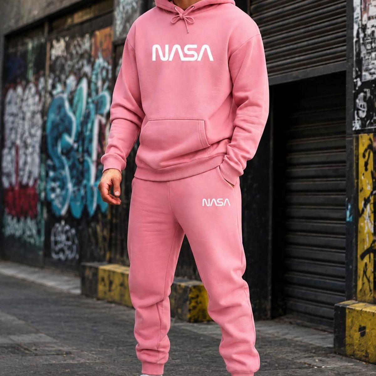 URBANISTA - SUDADERA PRA HOMBRE ROSADA