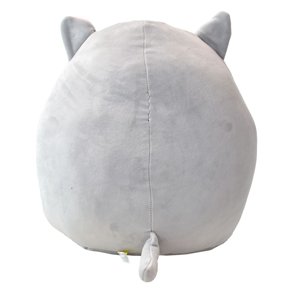 KISSES - Peluche almohadita redonda gato gris 40 cms Kisses