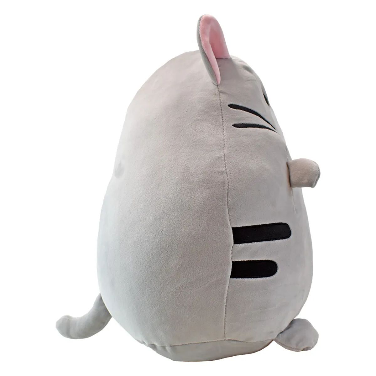 KISSES - Peluche almohadita redonda gato gris 40 cms Kisses