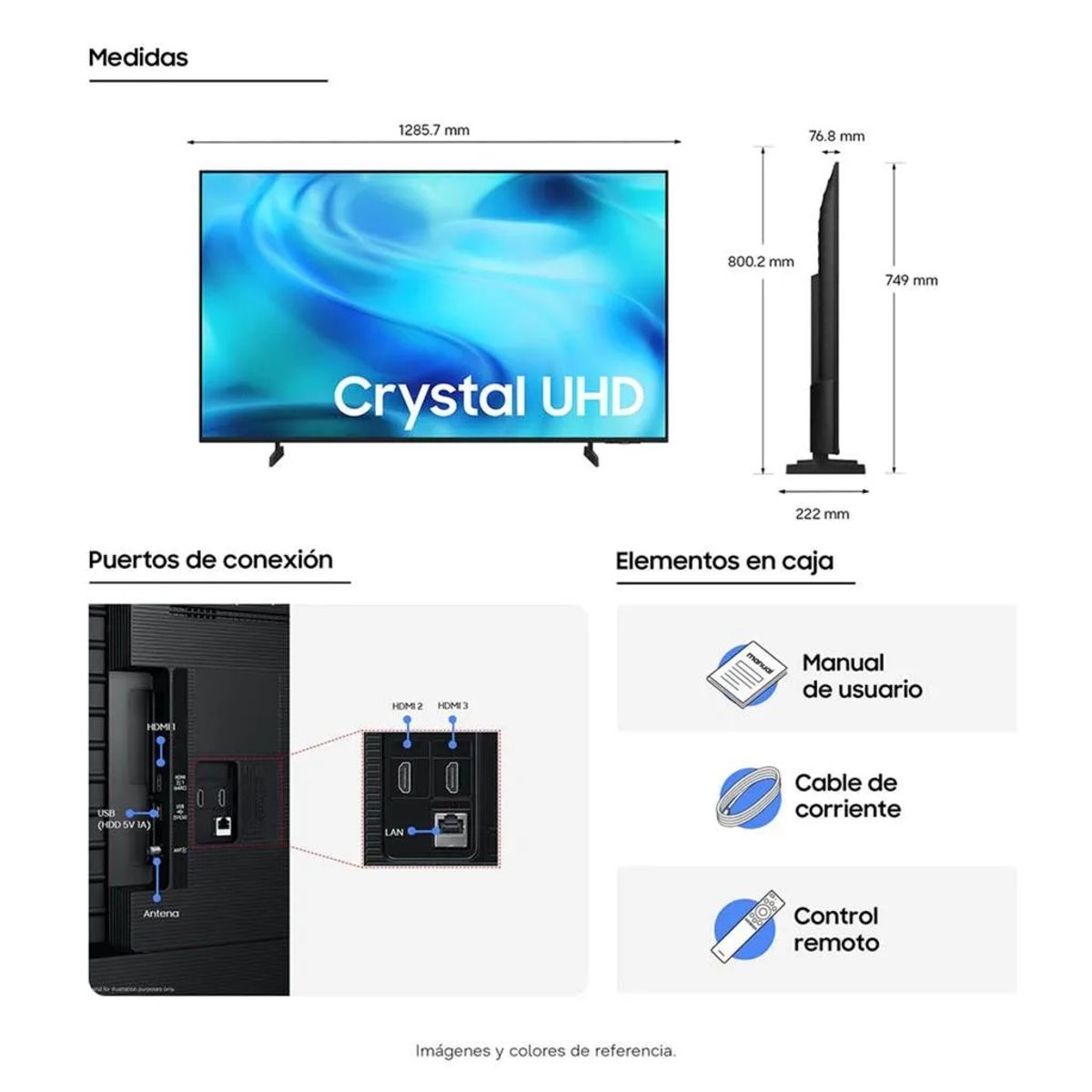 SAMSUNG - TELEVISOR SAMSUNG 58 Pulgadas U8500H 4K UHD LED Crystal Smart TV