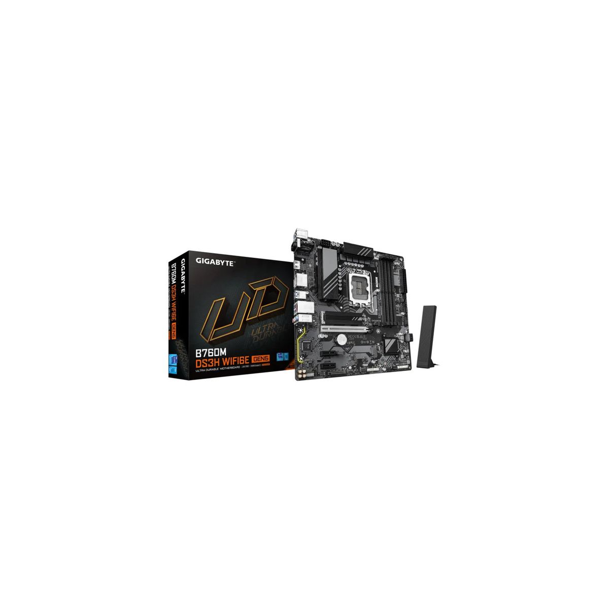 GIGABYTE - TARJETA MADRE Gigabyte B760M DS3H WIFI6E GEN5 4DDR5 de Alta Estabilidad y Conectividad