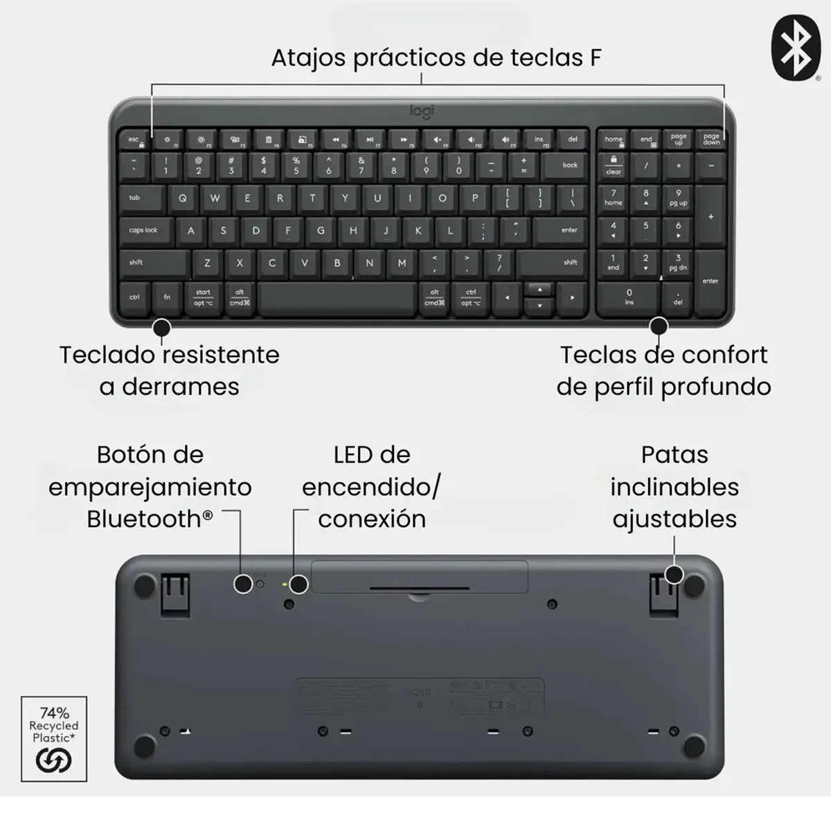 LOGITECH - Teclado + Mouse MK2T50 Negro