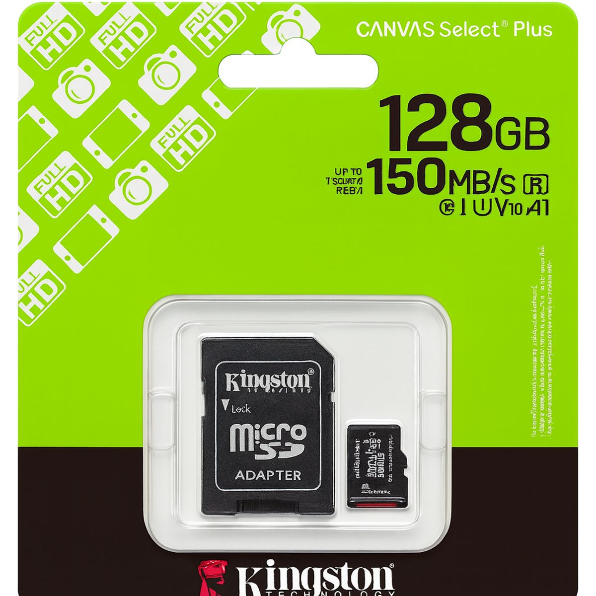 KINGSTON - MEMORIA MICRO SD 128GB 150 MBS KINGSTON CANVAS SELECT PLUS