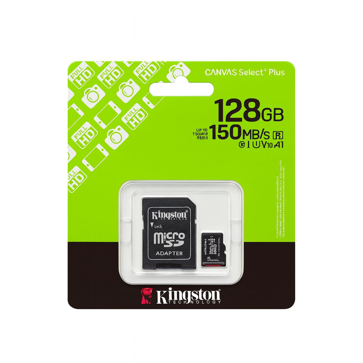 KINGSTON - MEMORIA MICRO SD 128GB 150 MBS KINGSTON CANVAS SELECT PLUS
