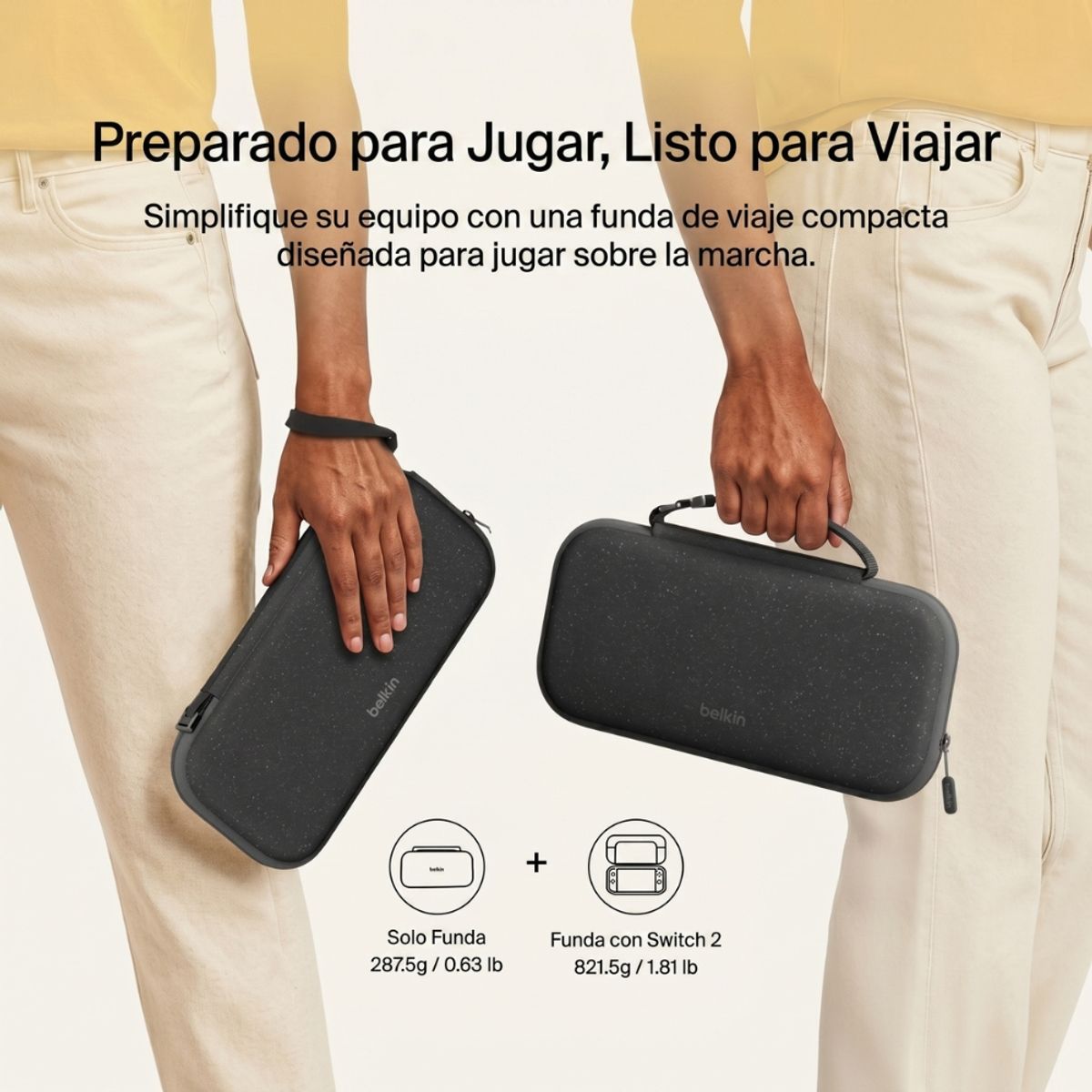 BELKIN - Estuche para Nintendo Switch 2 Belkin ENA002FQCH Compartimento Porta Tarjetas de 12 Juegos y Airtag
