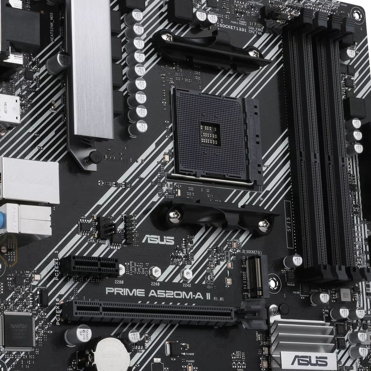 ASUS - ARJETA MADRE ASUS PRIME A520M-A II de Alta Estabilidad con Soporte RYZEN