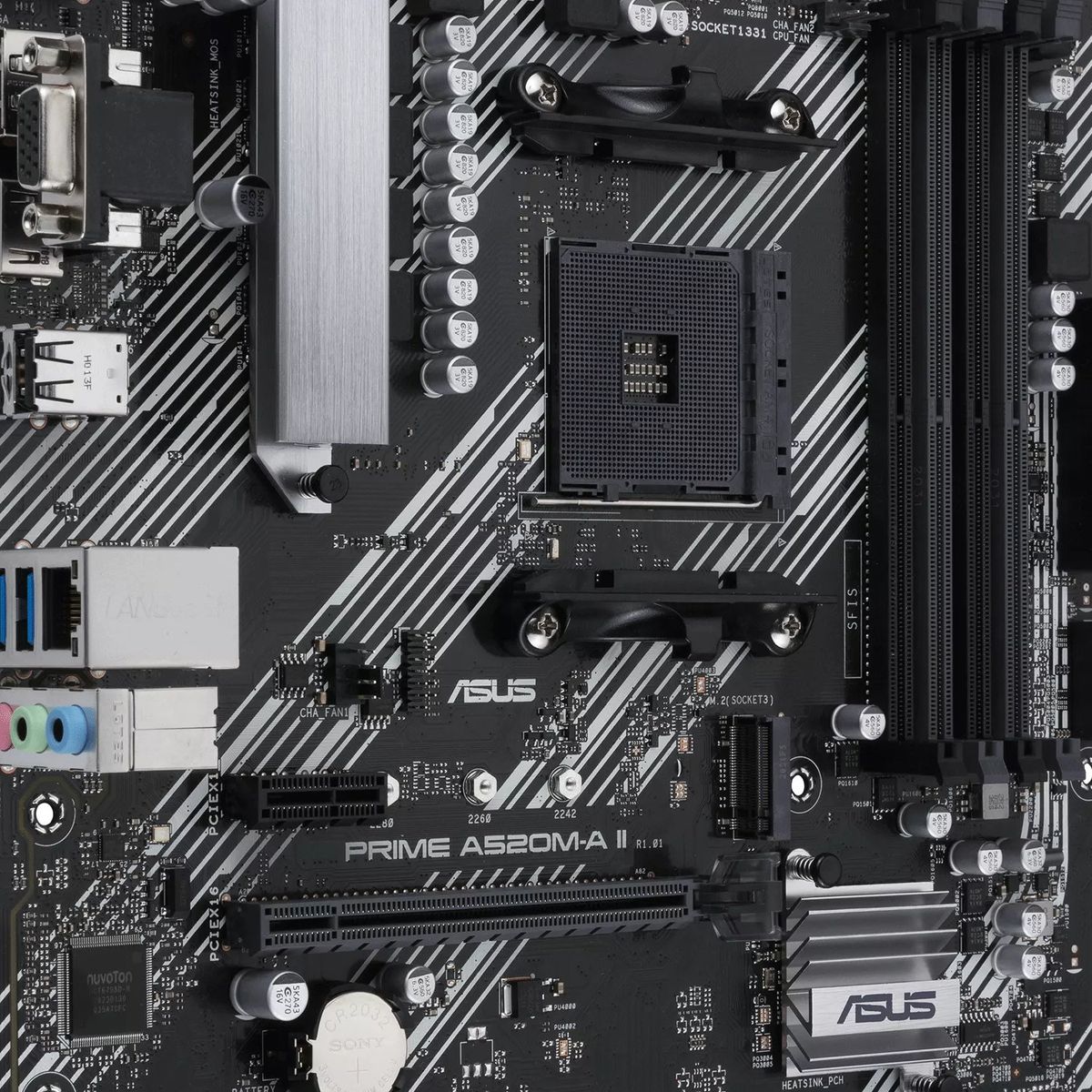 ASUS - ARJETA MADRE ASUS PRIME A520M-A II de Alta Estabilidad con Soporte RYZEN