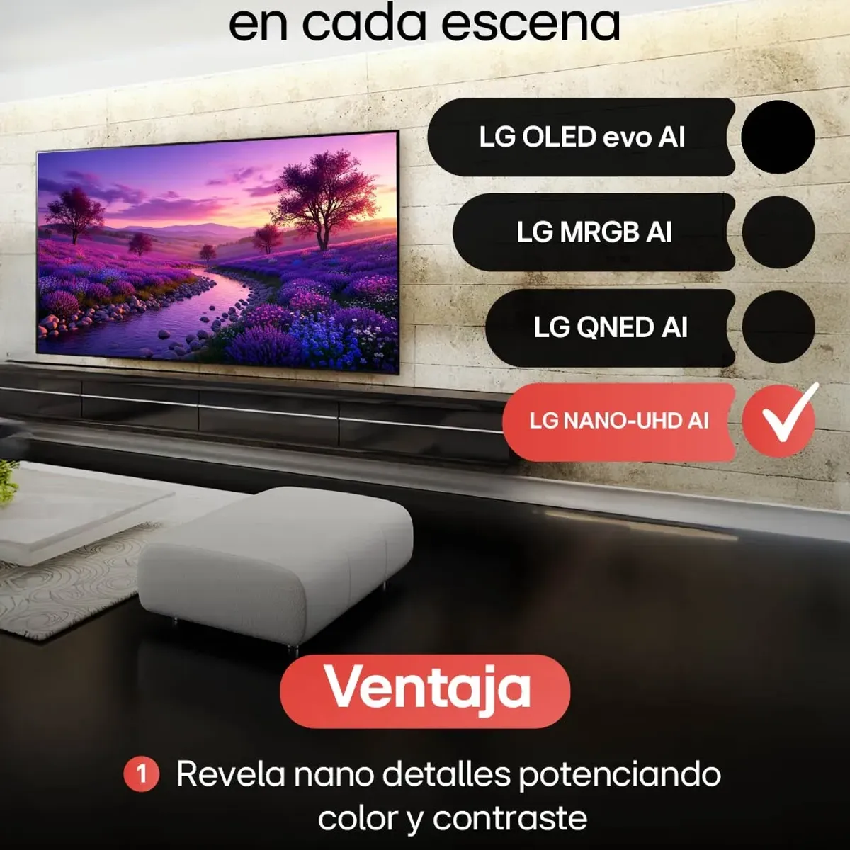 LG - Televisor LG 65 Pulgadas Nano Uhd 4k Smart Tv IA