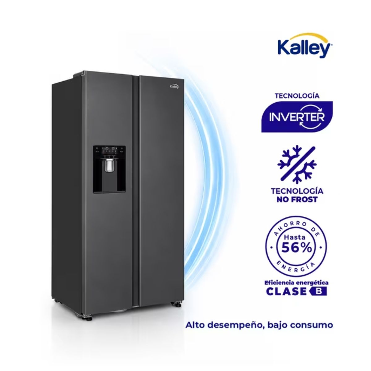 KALLEY - Nevecón Kalley Side by Side 513 Litros No Frost Dispensador K-N513L2