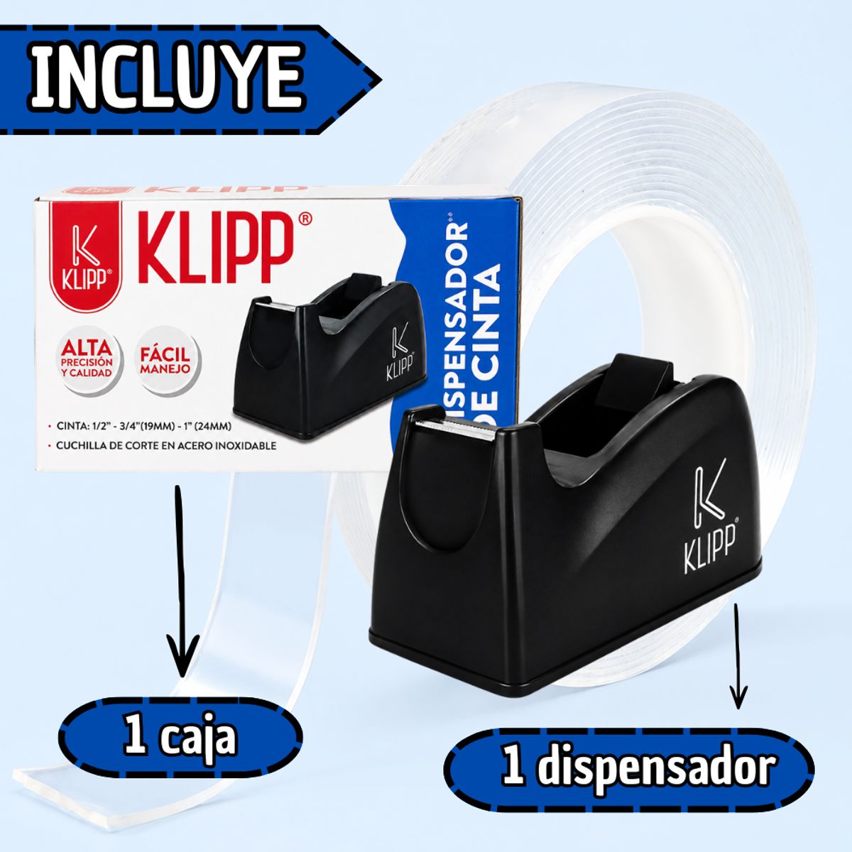 KLIPP - Dispensador de Cinta Klipp de Escritorio