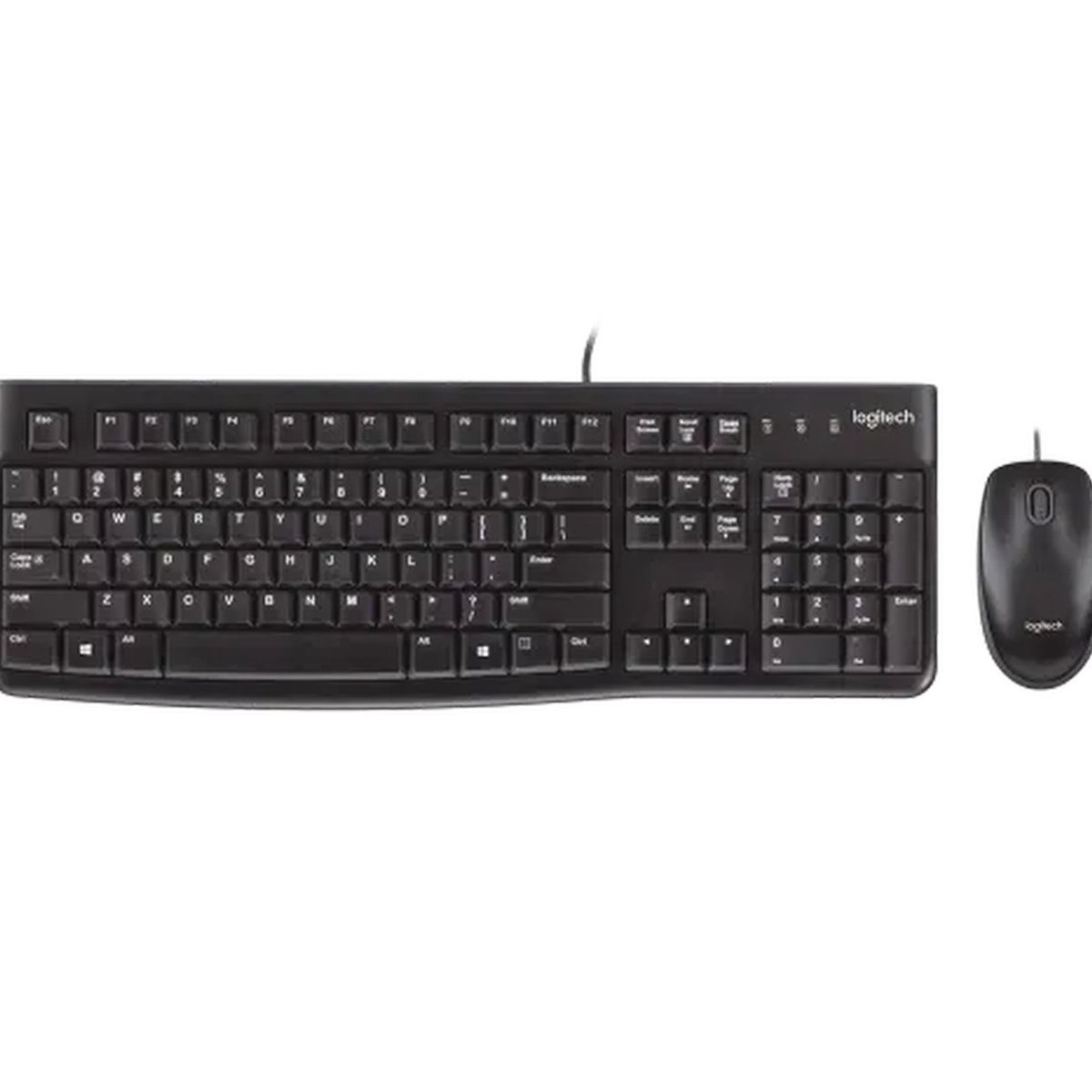 LOGITECH - Combo de Teclado y Mouse Logitech MK120 USB de Conexión Estable para Uso Diario en PC
