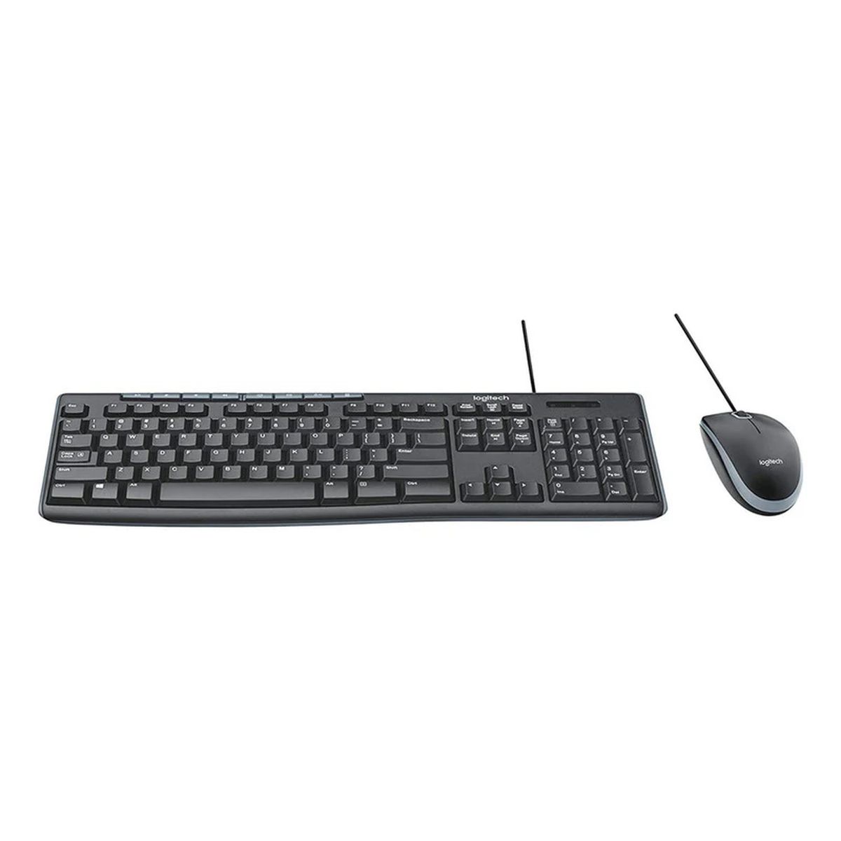 LOGITECH - Combo de Teclado y Mouse Logitech MK200 Media SP USB con Accesos Multimedia y Funcionamiento