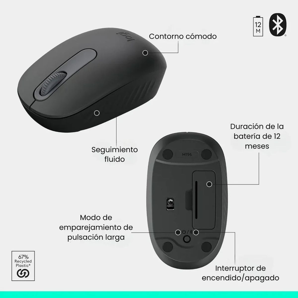 LOGITECH - Combo de Teclado y Mouse Inalámbrico Logitech MK250 USB con Diseño Compacto