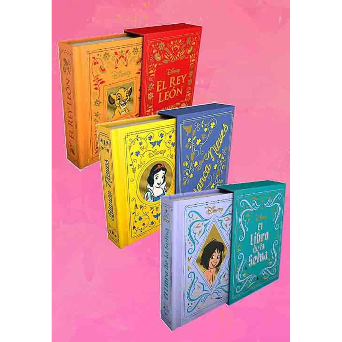 DISNEY - Minicuentos Disney - Tomos 1 al 3: El Rey León - Bancanieves - El libro de la selva